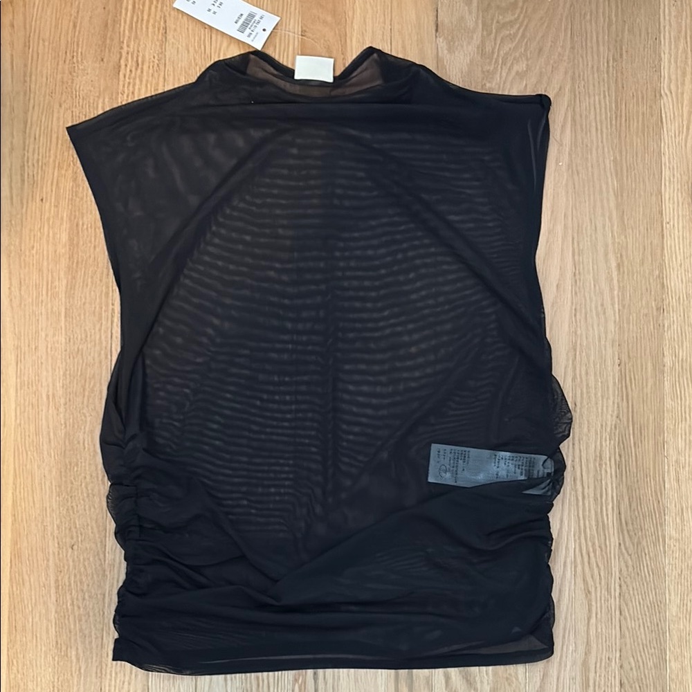 Black A&F Sheer Sleeveless Top